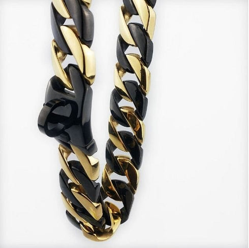 Two-Tone Cuban Link Dog Collar