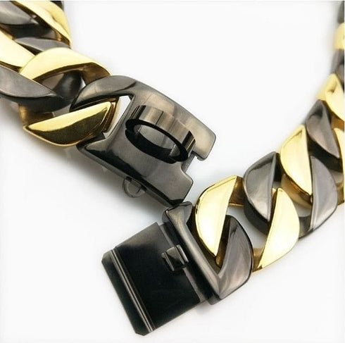 Two-Tone Cuban Link Dog Collar