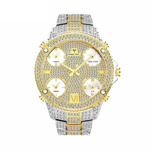 VVS Jewelry Fully Iced Area Codez Bling Watch