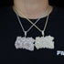 Two-Tone Iced Hood Baby Pendant Chain