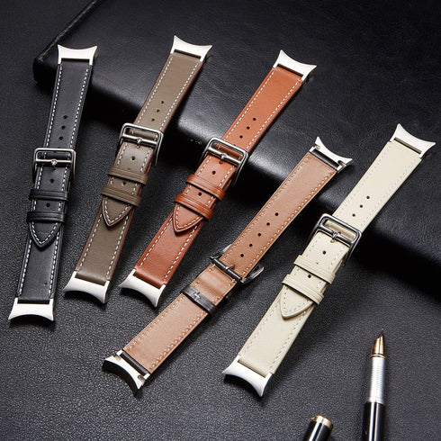 Two-Tone Leather Watch Strap for Smart Watches