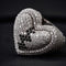 VVS D Color Moissanite Iced Broken Heart Ring