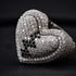 VVS D Color Moissanite Iced Broken Heart Ring
