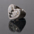 VVS D Color Moissanite Iced Broken Heart Ring