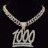 VVS Jewelry 1000 Iced Out Cuban Pendant Chain