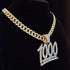 VVS Jewelry 1000 Iced Out Cuban Pendant Chain