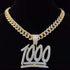 VVS Jewelry 1000 Iced Out Cuban Pendant Chain
