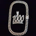 VVS Jewelry 1000 Iced Out Cuban Pendant Chain