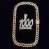 VVS Jewelry 1000 Iced Out Cuban Pendant Chain
