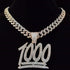 VVS Jewelry 1000 Iced Out Cuban Pendant Chain