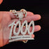 VVS Jewelry 1000 Iced Out Cuban Pendant Chain