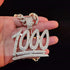 VVS Jewelry 1000 Iced Out Cuban Pendant Chain