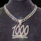 VVS Jewelry 1000 Iced Out Cuban Pendant Chain