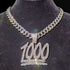 VVS Jewelry 1000 Iced Out Cuban Pendant Chain