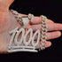 VVS Jewelry 1000 Iced Out Cuban Pendant Chain