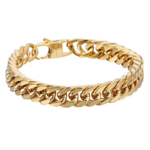 VVS Jewelry 10mm Double Curb Link Bracelet