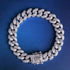 VVS Jewelry 12MM White Gold Prong Cuban Bracelet