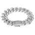 VVS Jewelry 12MM White Gold Prong Cuban Bracelet