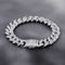 VVS Jewelry 12MM White Gold Prong Cuban Bracelet