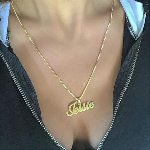VVS Jewelry 14K Gold Custom Nameplate Choker