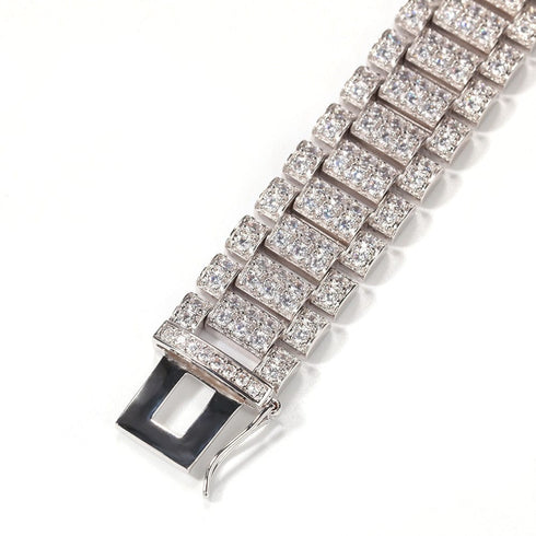 VVS Jewelry 15MM Fully Iced Watch Bracelet