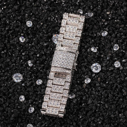 VVS Jewelry 15MM Fully Iced Watch Bracelet