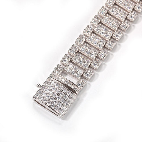 VVS Jewelry 15MM Fully Iced Watch Bracelet