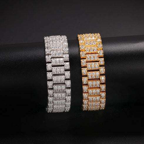VVS Jewelry 15MM Fully Iced Watch Bracelet