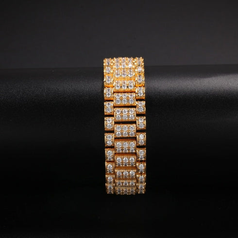 VVS Jewelry 15MM Fully Iced Watch Bracelet