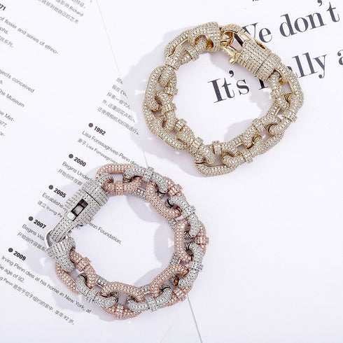 VVS Jewelry 17mm Thicc AF Micropave Miami Cuban Bracelet