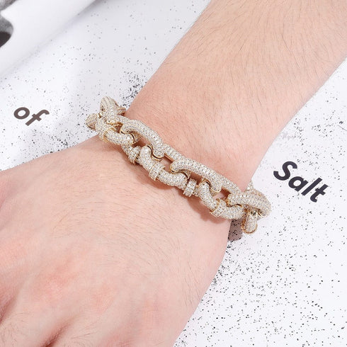 VVS Jewelry 17mm Thicc AF Micropave Miami Cuban Bracelet