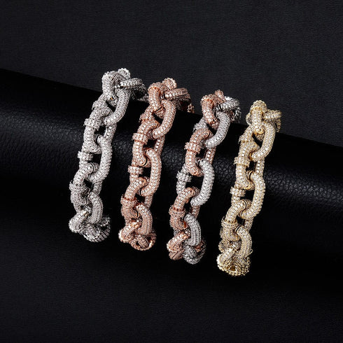 VVS Jewelry 17mm Thicc AF Micropave Miami Cuban Bracelet