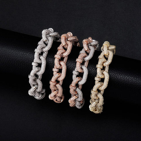 VVS Jewelry 17mm Thicc AF Micropave Miami Cuban Bracelet