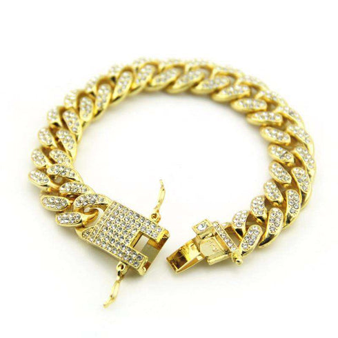VVS Jewelry 18k Gold Plated Cuban Bracelet