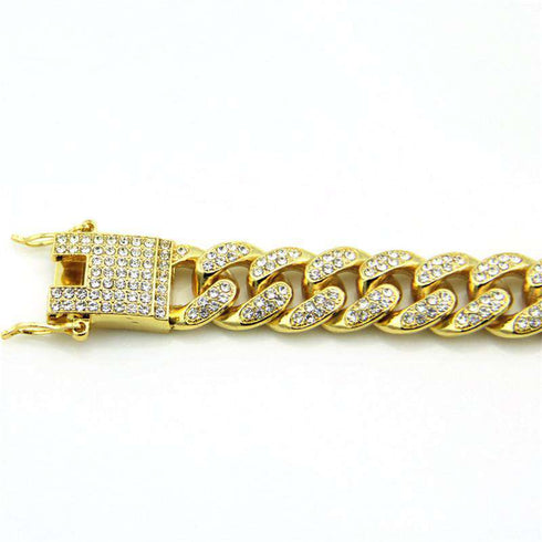 VVS Jewelry 18k Gold Plated Cuban Bracelet