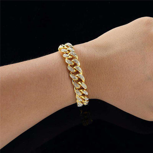 VVS Jewelry 18k Gold Plated Cuban Bracelet