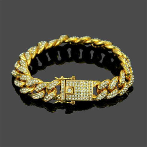 VVS Jewelry 18k Gold Plated Cuban Bracelet