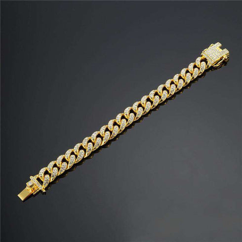 VVS Jewelry 18k Gold Plated Cuban Bracelet