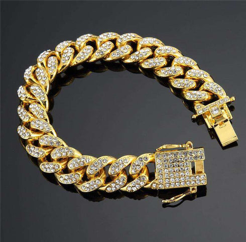VVS Jewelry 18k Gold Plated Cuban Bracelet