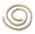 VVS Jewelry 18K Gold Prong Cuban Chain + Tennis Chain Bundle