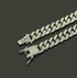 VVS Jewelry 18K Gold Prong Cuban Chain + Tennis Chain Bundle