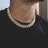 VVS Jewelry 18K Gold Prong Cuban Chain + Tennis Chain Bundle