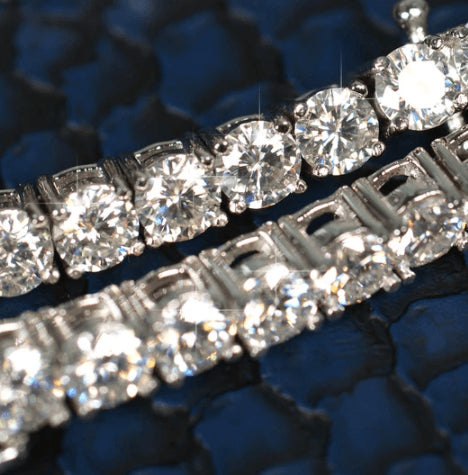VVS Jewelry 925 Sterling Silver Moissanite Tennis Chain PASSES DIAMOND TEST US INVENTORY
