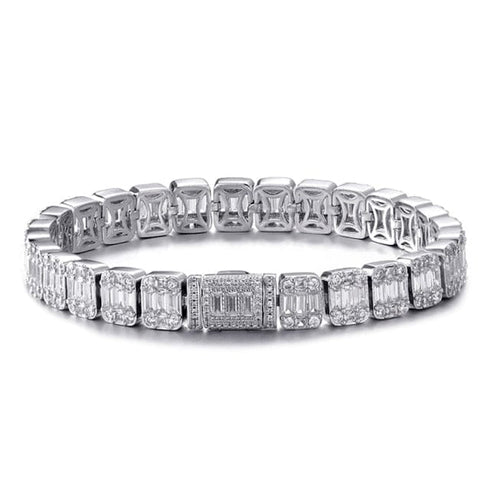 VVS Jewelry 9MM Baguette Tennis Chain + FREE bracelet