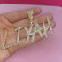 VVS Jewelry 9MM Custom Cuban Name Sharp Cursive Pendant Necklace