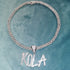 VVS Jewelry 9MM Custom Cuban Name Sharp Cursive Pendant Necklace