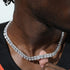 VVS Jewelry 9MM Prong Baguette White Gold Tennis Chain