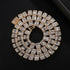 VVS Jewelry 9MM Prong Baguette White Gold Tennis Chain