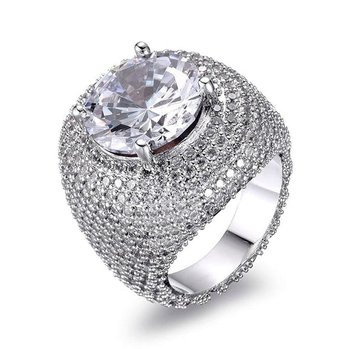 VVS Jewelry Big Clustered Band Ring