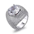 VVS Jewelry Big Clustered Band Ring